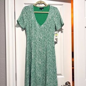 1STATE Green Neo Renaissance Folk Midi Maxi Dress Size 4